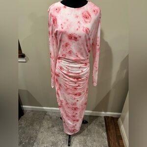 Amazon Floral Pink Long Sleeve Dress